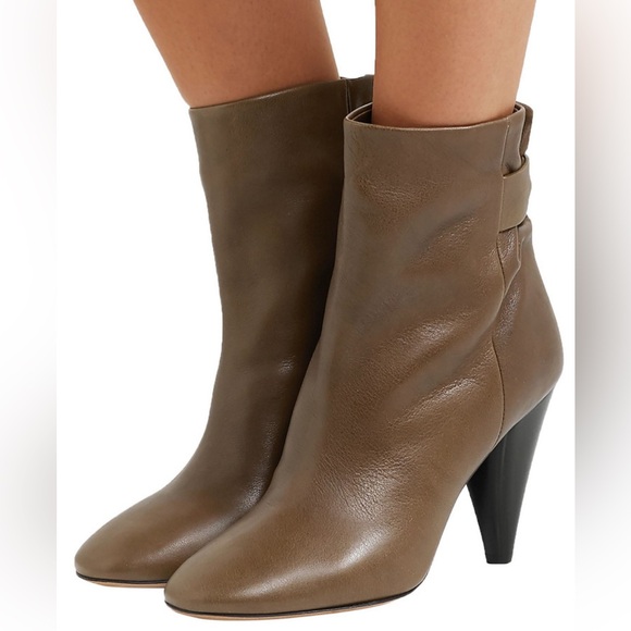 ISABEL MARANT Lystal Leather Ankle Boots FR 39 - Picture 4 of 6